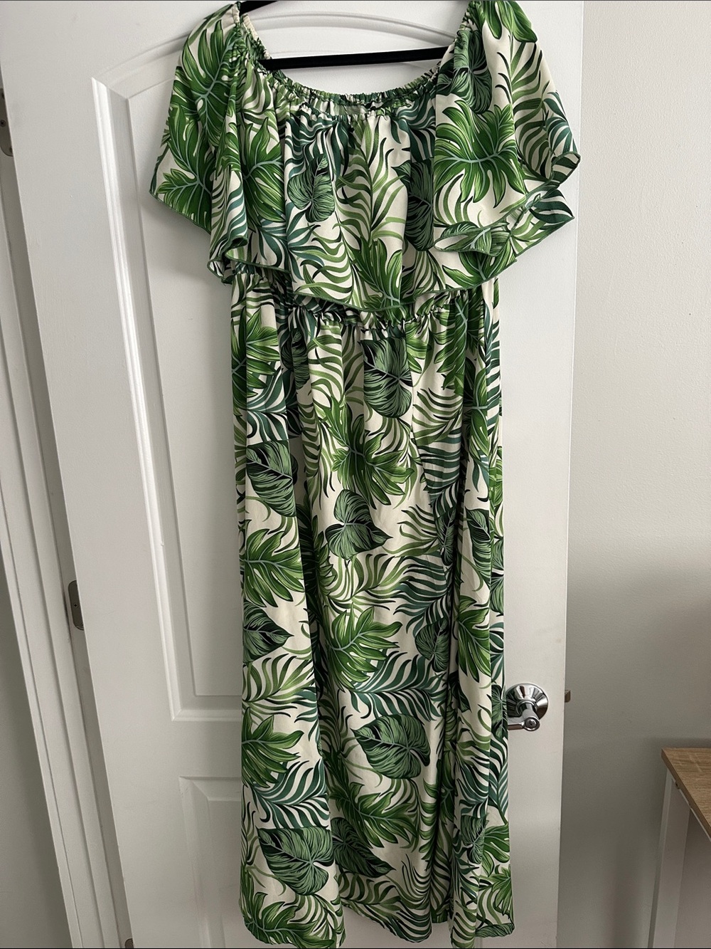 CUPSHE Womens Ruffle Floral Maxi Summer Dress Off Shoulder Beach Dress